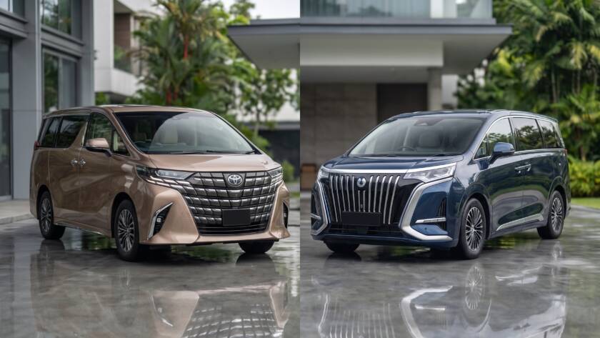 Alphard vs Denza D9 — side-by-side comparison