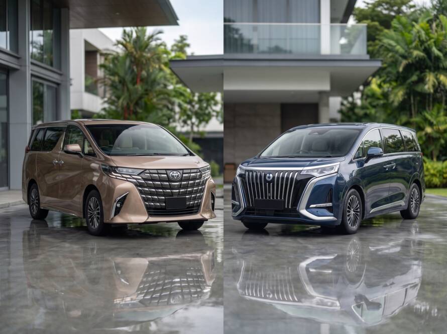 Alphard vs Denza D9 — side-by-side comparison